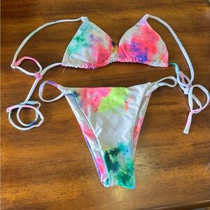 Colorful Tie-Dye Bikini Set